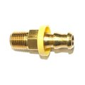 Interstate Pneumatics Easy Lock Brass Hose Fittings, Connectors, 3/8 Inch Push-Lock Barb x 1/4 Inch Male NPT End FL146